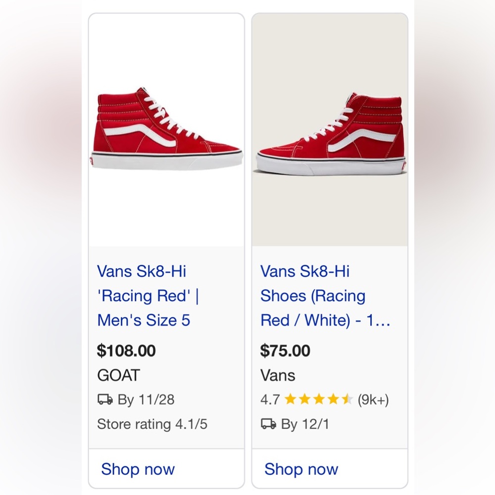 Vans Sk8-Hi Racing Red - Picture 8 of 11